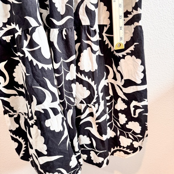 Boho Coastal Cottagecore Tiered Midi Dress 3X Black White Plus Size Chic - Picture 10 of 13